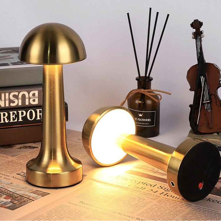 属蘑菇usb充电触摸台灯复古酒吧ktv酒店咖啡厅餐桌创意床头夜灯