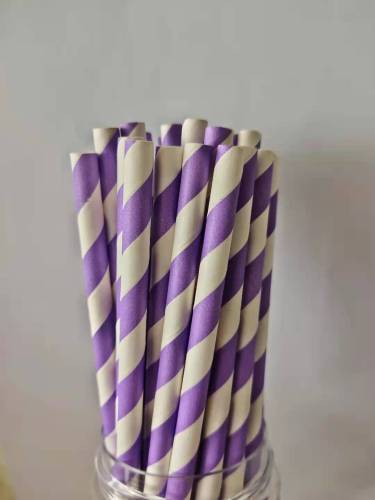 creative disposable eco-friendly colorful striped juice coffee tea beverage party striped pearl milk tea paper straw