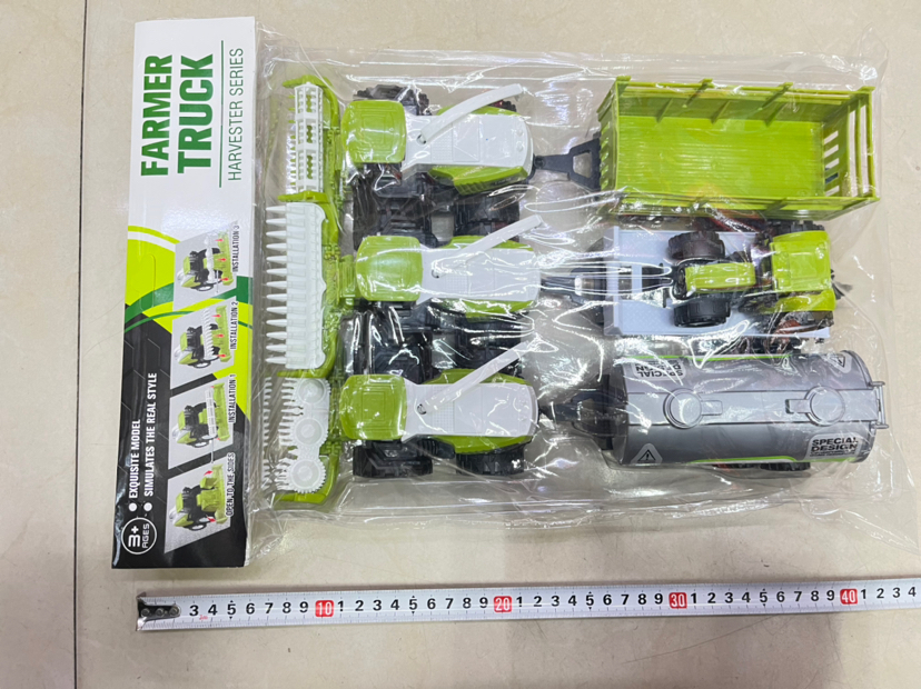 新款儿童工程车玩具惯性收割机套装大号PVC袋包装