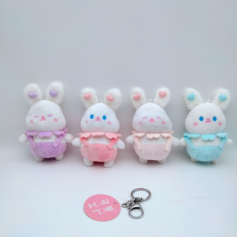 ins网红少女可爱兔子毛绒公仔钥匙扣挂件玩偶创意情侣包包挂饰