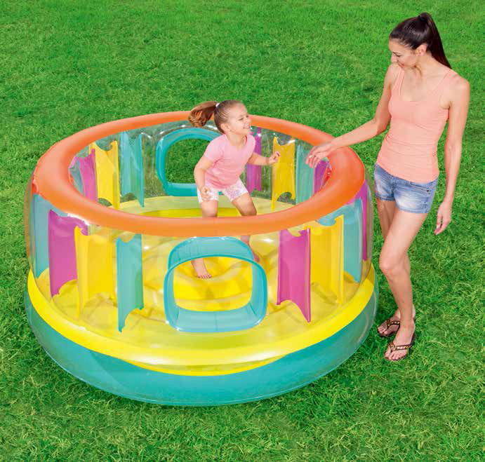 Bestway 52262 安全小型家用 彩色蹦蹦床跳床游乐充气室内城堡