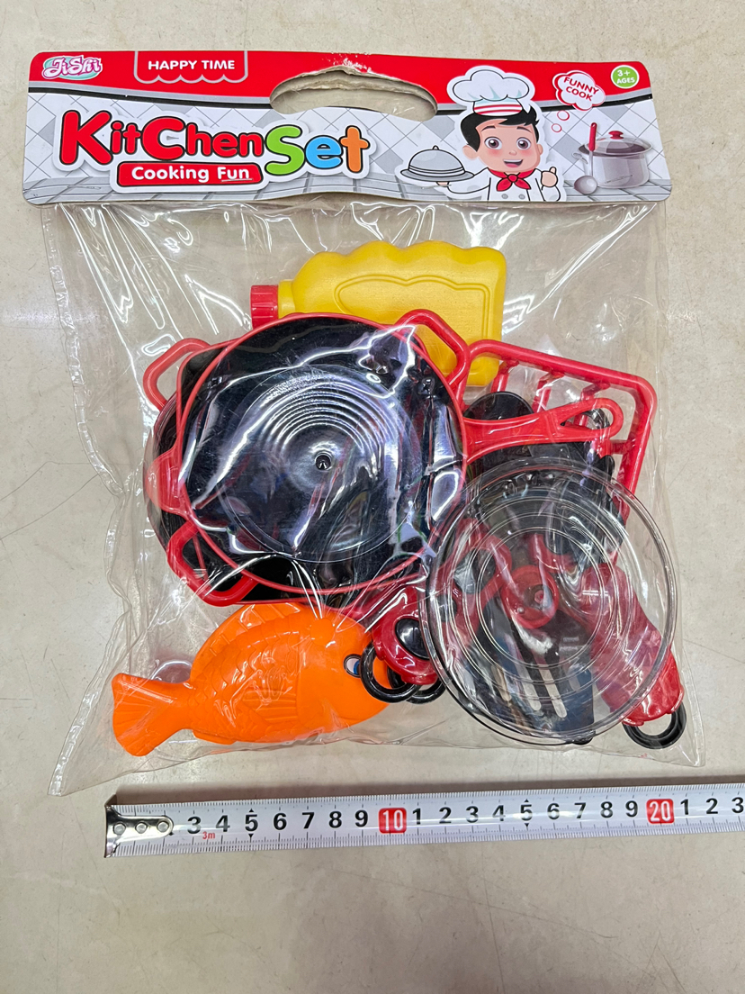 新款儿童餐具玩具套装PVC袋包装