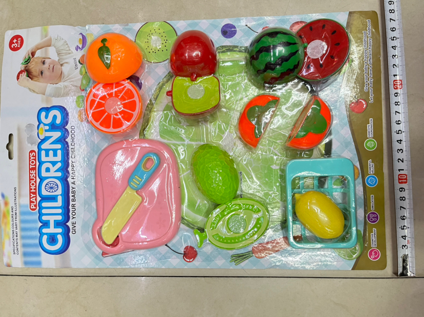 新款儿童水果🍉切切乐玩具吸板包装