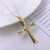 European and American Hot Diamond-Embedded Christian Necklace Cross Pendant Fashion Ornament Clavicle Chain Cross-Border E-Commerce Supply H