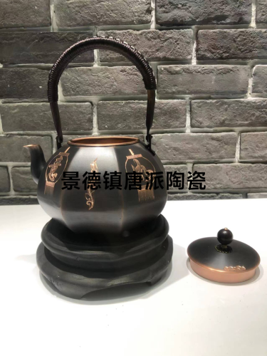 Black Red Copper Handmade Single Pot New Products on Shelves Health Gift Four Seasons Available Design Unique New