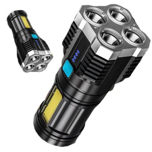 wilder new cob side light multifunctional strong light flashlight led portable household usb rechargeable flashlight