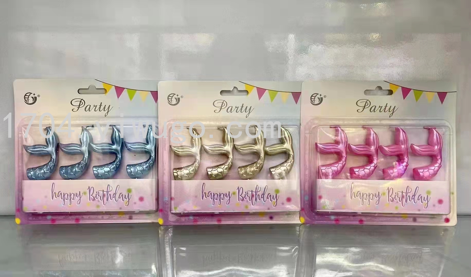 镀金鱼尾蜡烛·网红ins创意简约唯美儿童生日蛋糕蜡烛