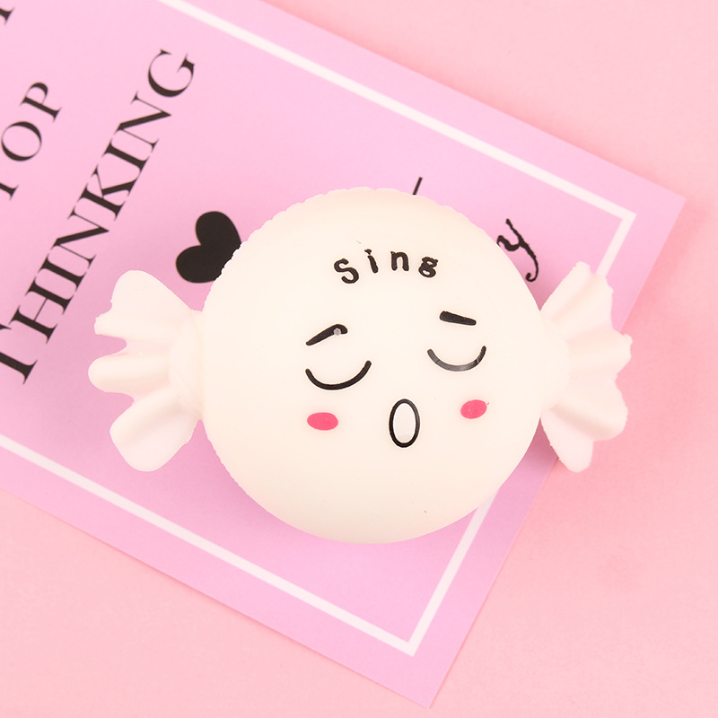 新奇特面粉糖果可爱表情发泄玩具解压捏捏乐TPR软胶慢回弹挤压球