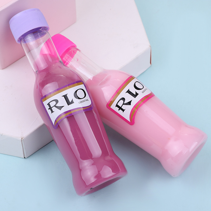 新款鸡尾酒瓶透明假水 不粘手饮料瓶装假水 马尔代夫瓜儿胶 DIY