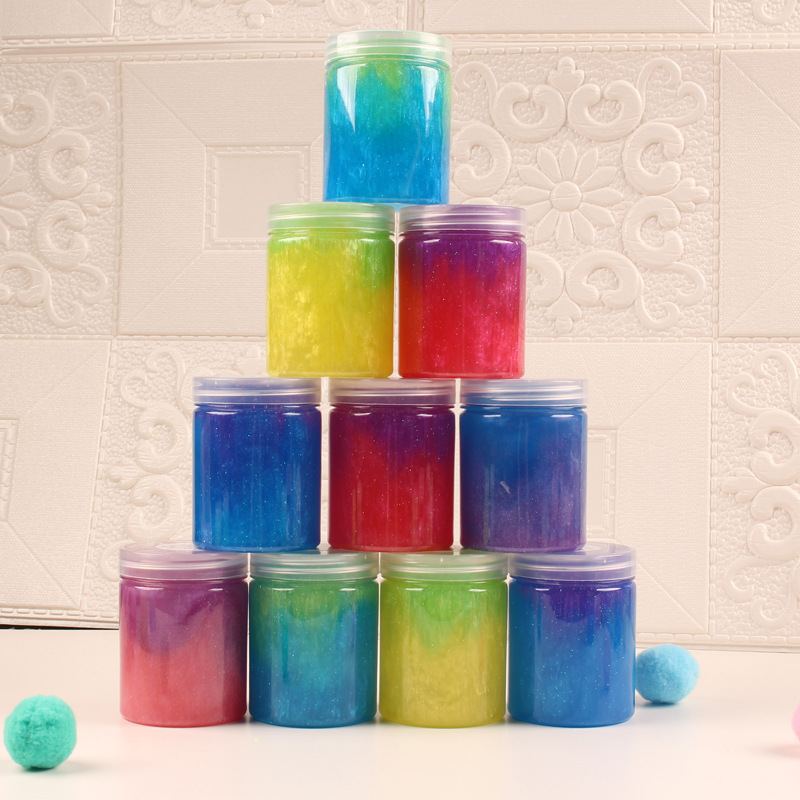 起泡胶超大水晶解压泥气泡便宜越玩越大的泥果小圆桶珠光渐变色