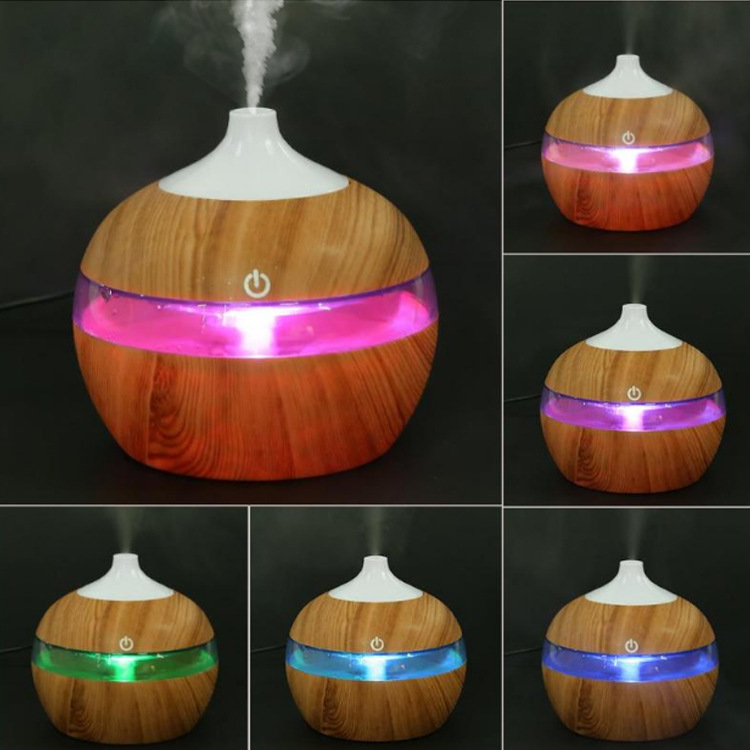 香薰加湿器家用静音卧室大雾量空调孕妇婴儿空气净化木纹微孔喷雾