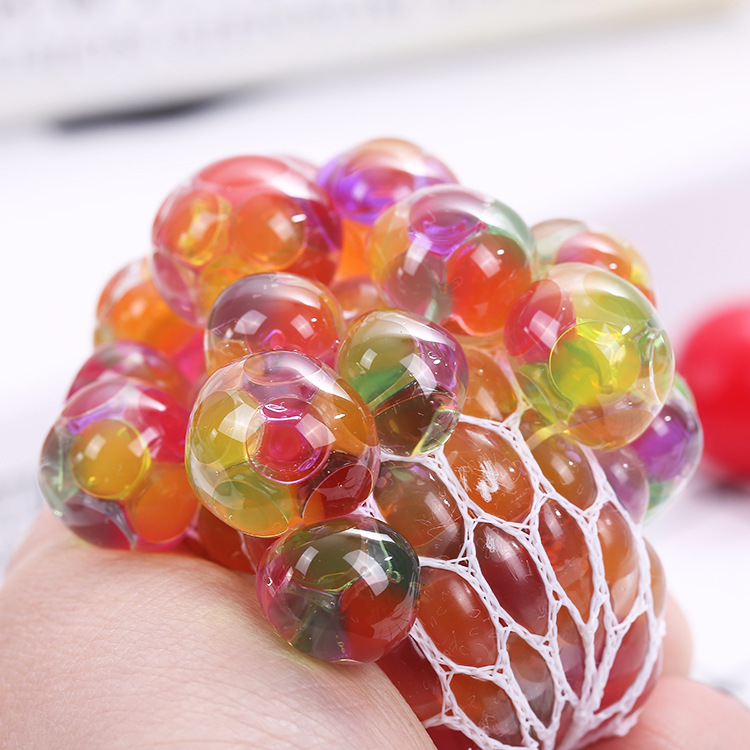 发泄葡萄球 手捏彩珠葡萄球 整人整蛊减压玩具 搞怪创意水球批发