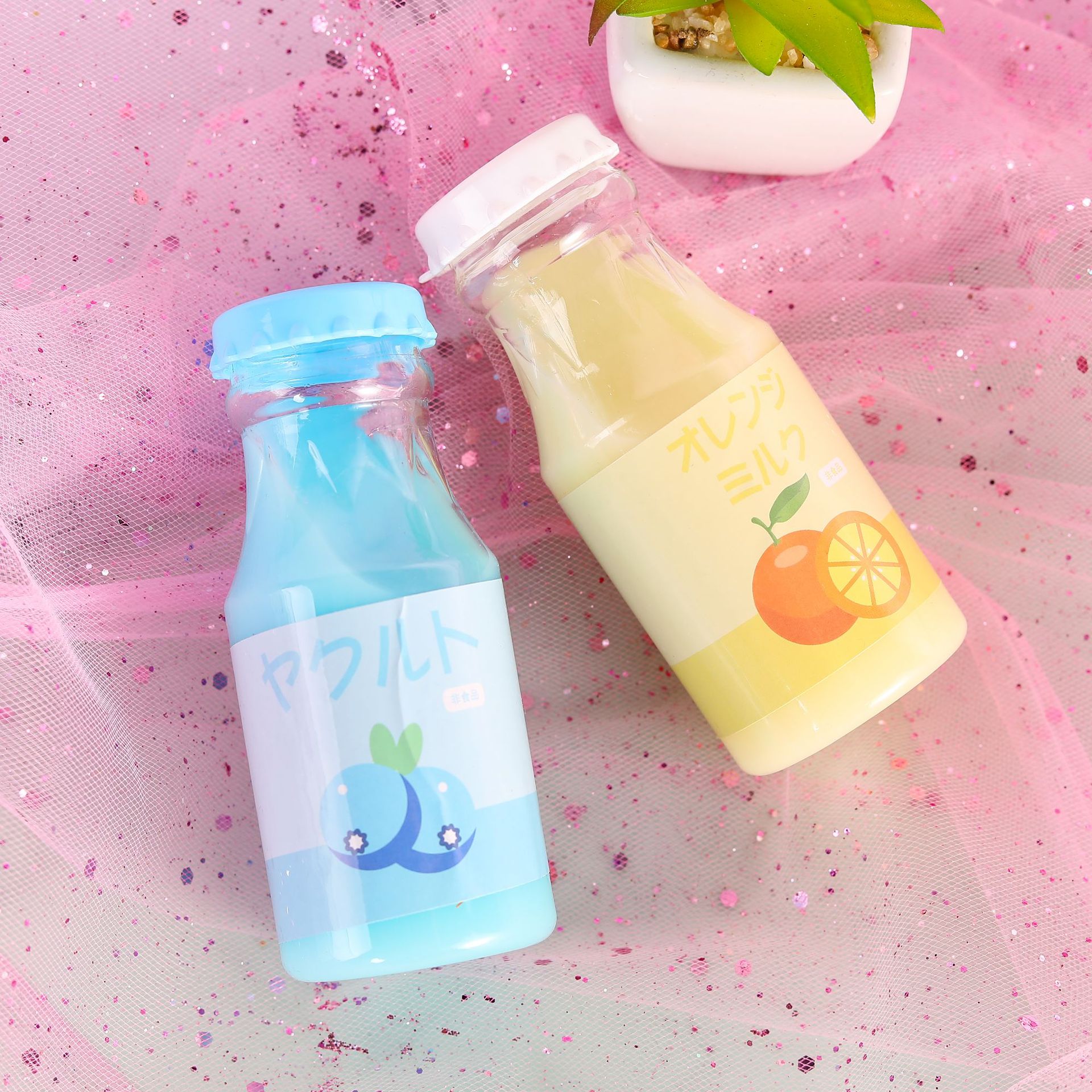 跨境珍珠奶茶沙皮胶仿真假水 减压鼻涕泥DIY趣味果味奶茶多色人