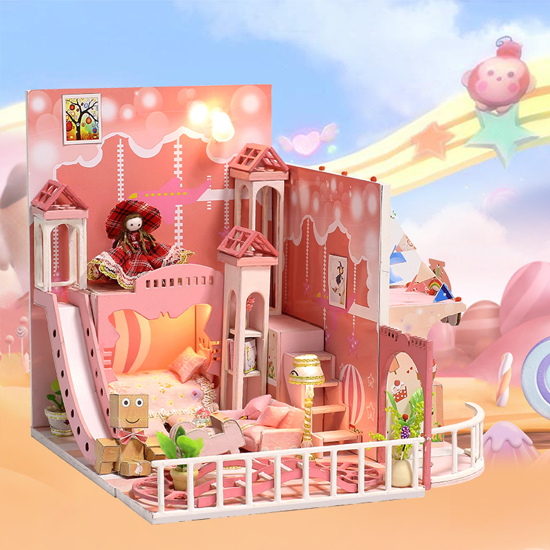 易趣雅diy小屋手工制作拼装模型房子厂家批发 梦幻童年 创意礼物