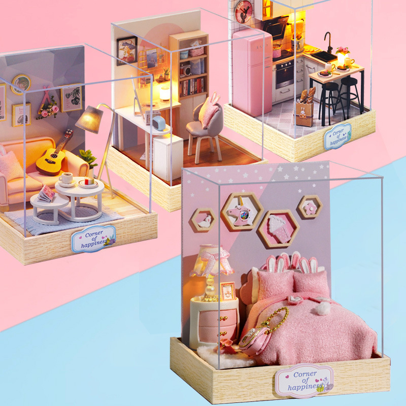幸福一阁系列 手工拼装模型玩具DIY小屋卧室甜蜜小屋创意生日礼物
