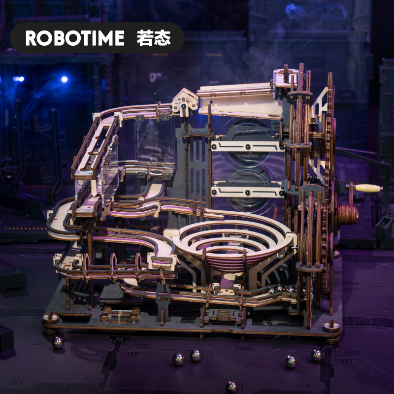 若客械城轨迹夜城diy手工礼品木质拼装模型创意摆件生日礼物男孩