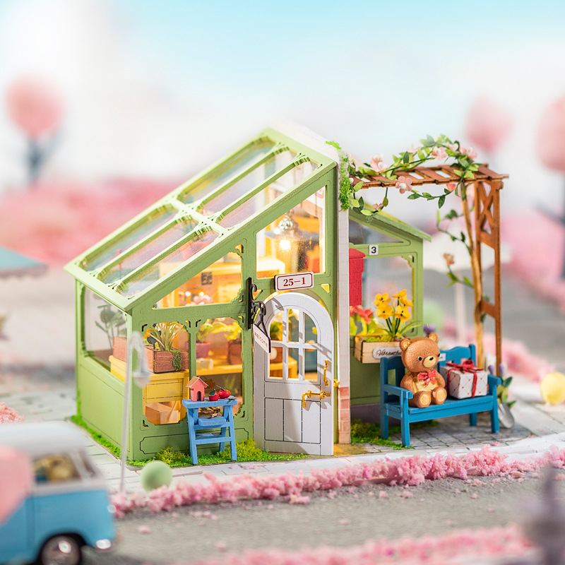 若态若来悠闲时光2书吧派对花屋木质diy小屋拼装生日礼物女情人节