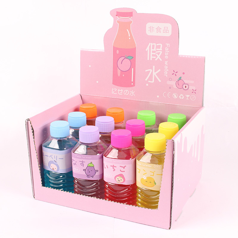 网红假水矿泉水瓶假水泥彩色鼻涕胶 沙皮胶整蛊恶搞玩具 厂家批发