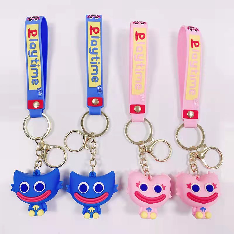 跨境poppyplaytime波比公仔软胶钥匙扣hugywuggy游戏周边硅胶挂件