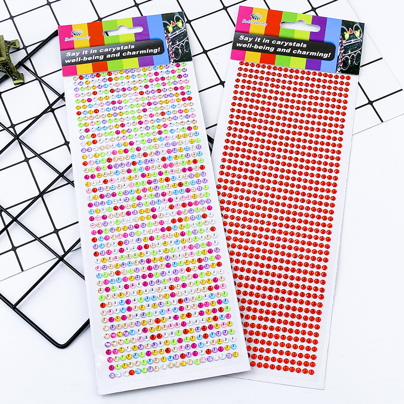 跨境 4mm880颗亚克力钻贴 DIY相册装饰钻贴 汽车钻贴水晶彩钻