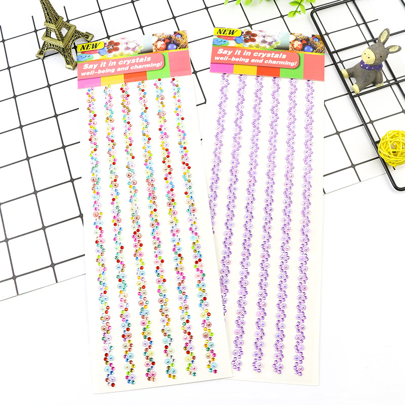 跨境钻贴 亚克力水钻DIY手工创意手机贴  大卡手链水钻6条造型