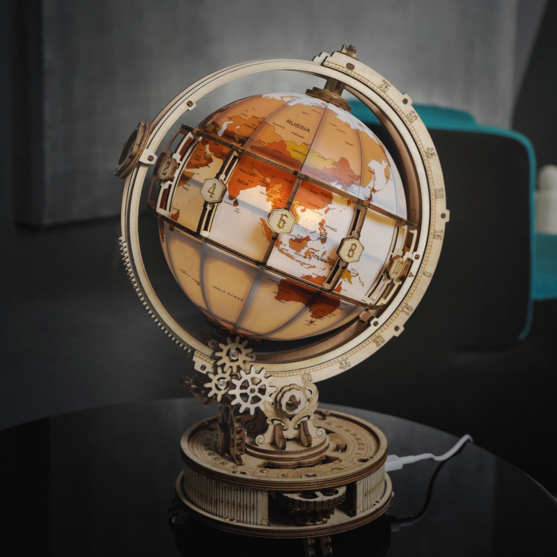 若客若态圆球仪视界DIY手工礼物送女友创意复古摆件儿童生日礼品