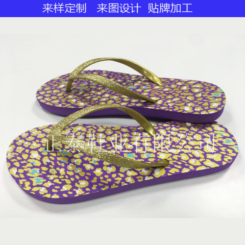 Foreign Trade Export Leopard Print Eva Flip-Flops Women‘s Flip-Flops