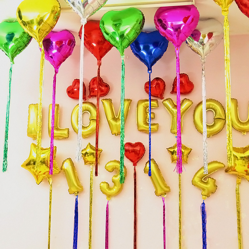 婚庆结婚用品 节日气球雨丝批发 流苏彩色雨丝 生日派对装饰雨丝