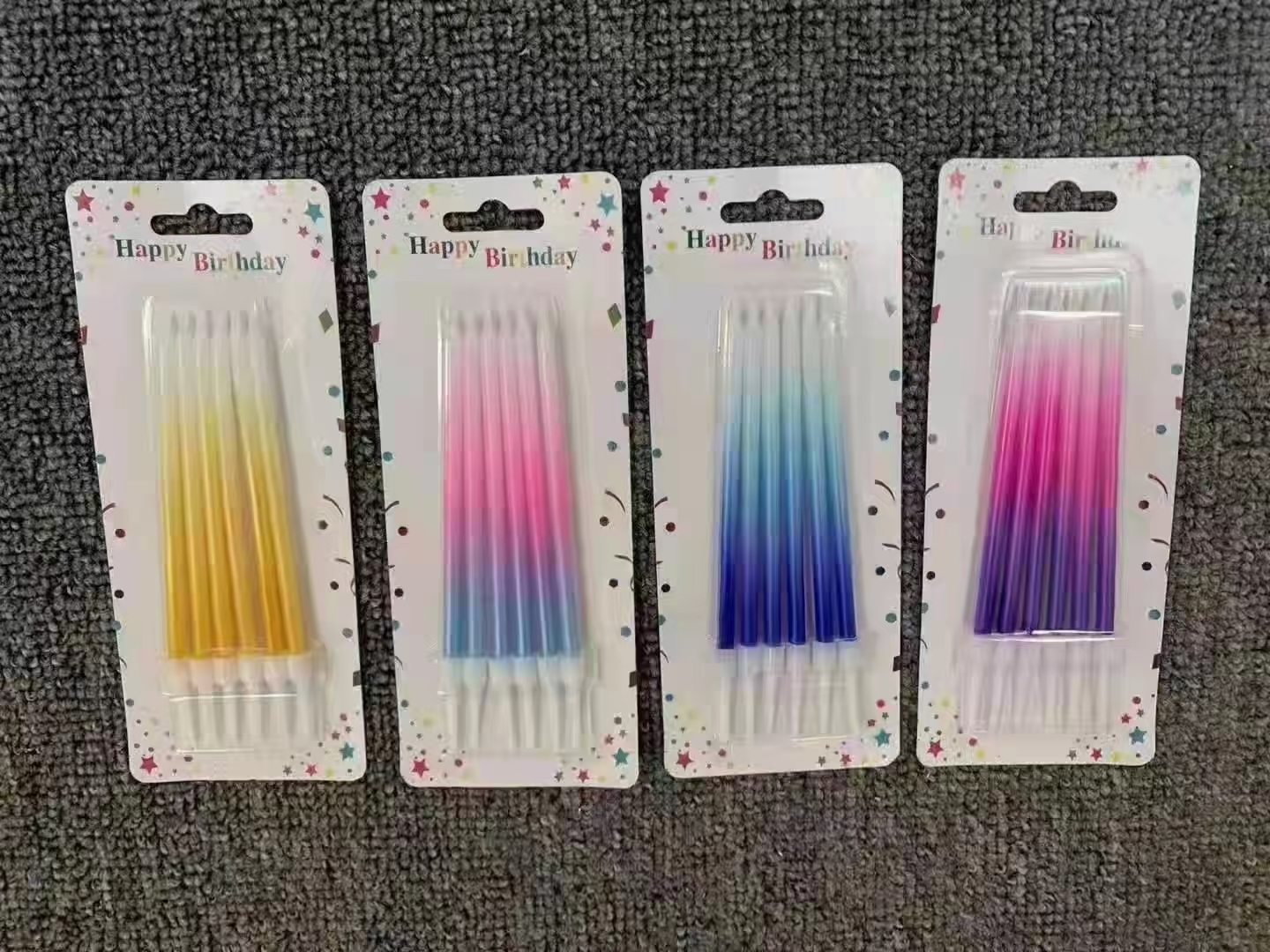 曲线生日蛋糕蜡烛浪漫派对装饰蜡烛创意彩色螺旋镀金蜡烛长条渐变