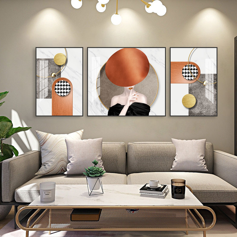 高品质性感美女客厅墙面装饰挂画简约沙发背景晶瓷装饰画挂画