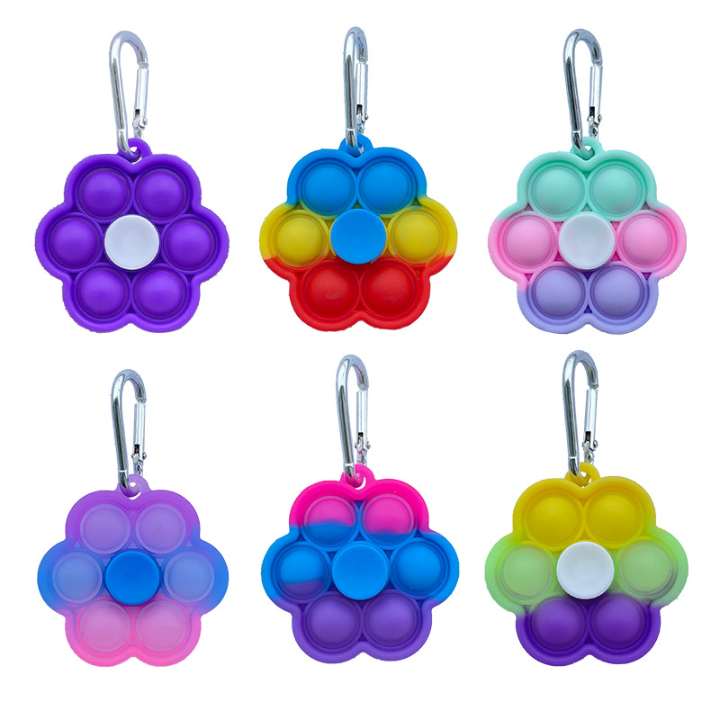 解压玩具五角星指尖陀螺梅花款陀螺硅胶手指陀螺灭鼠先锋手掌陀螺