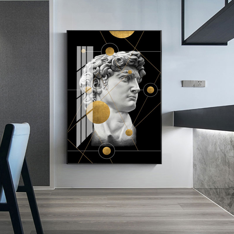 欧美简约石膏人物肖像装饰画酒店房间现代艺术装饰壁画挂画