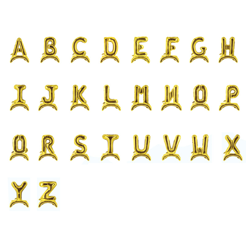 16寸32寸40寸站立落地铝膜气球新款字母球生日婚庆活动节日铝箔气