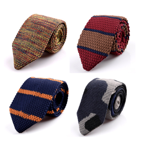 Amazon Cross-Border Exclusive Fashion Accessories Knitted Tie Factory Wholesale Custom Arrow Men and Women‘s Tie 