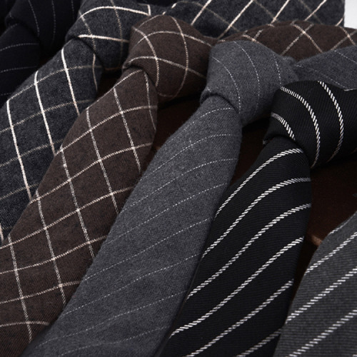 formal wear business casual tie striped plaid tie customized men‘s cotton tie fashion arrow cotton tie