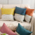 American Faux Leather Pillow Sofa Cushion Living Room Light Luxury Nordic Modern Pillow Stitching Orange Bay Window Pillow Cover
