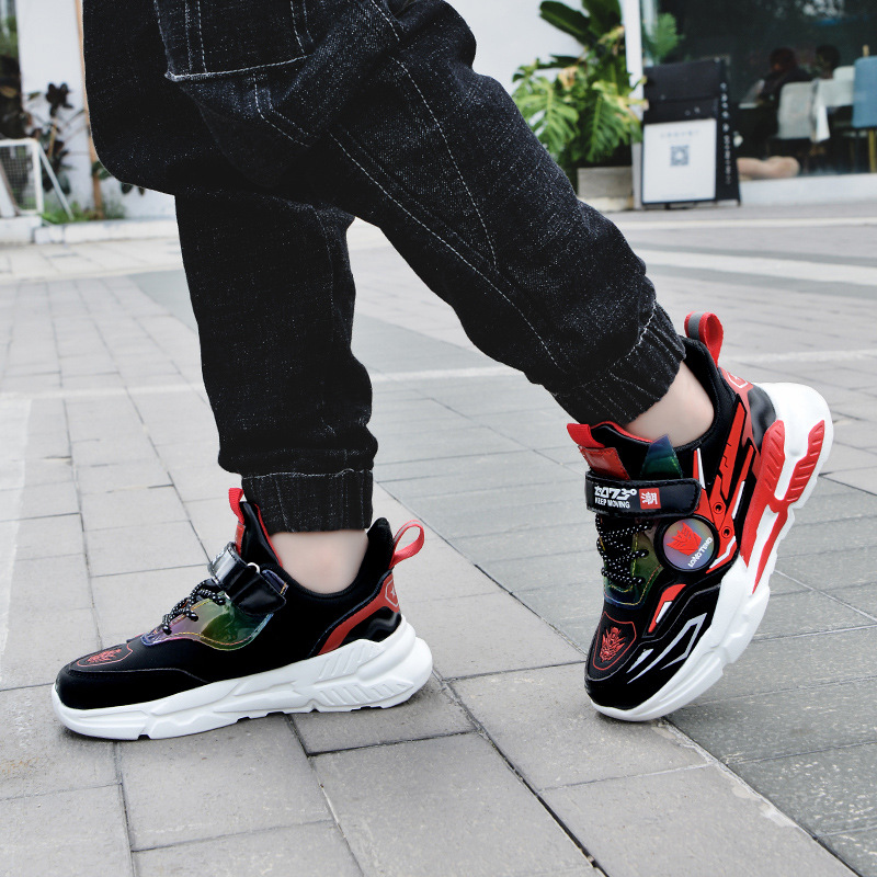 超纤网布运动休闲儿童鞋魔术贴粘胶男女童鞋耐磨MD底现货韩版童鞋