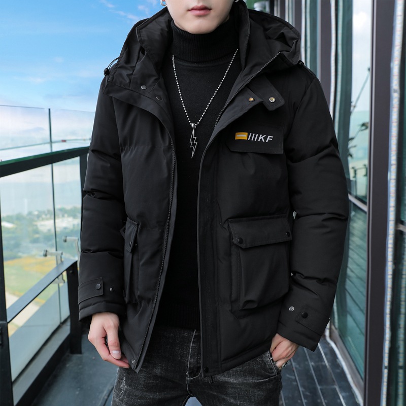 冬季新款棉服男短款棉衣青年韩版宽松休闲连帽加厚潮牌外套男装
