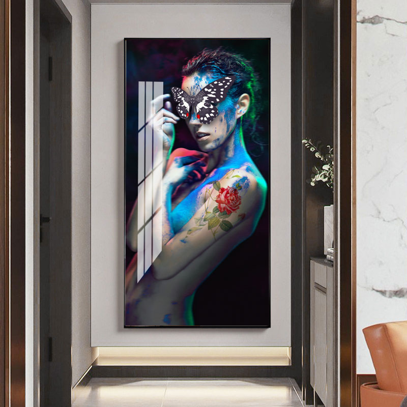 欧美性感美女肖像走廊装饰画现代入户家居墙面装饰绘画壁画玄关画