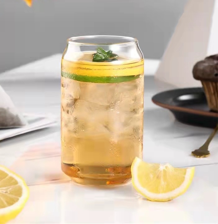 热转印升华杯子 彩色底磨砂玻璃杯 11OZ玻璃涂层杯 可乐瓶马克杯