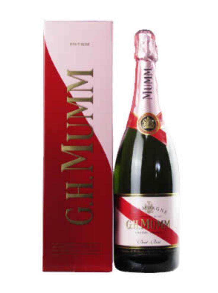 法国 玛姆红带桃红香槟750ml 12%vol C.H.MUMM 带礼盒