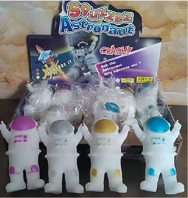 新款TPR软胶太空人捏捏乐宇航员发泄面粉球儿童解压玩具减压跨境