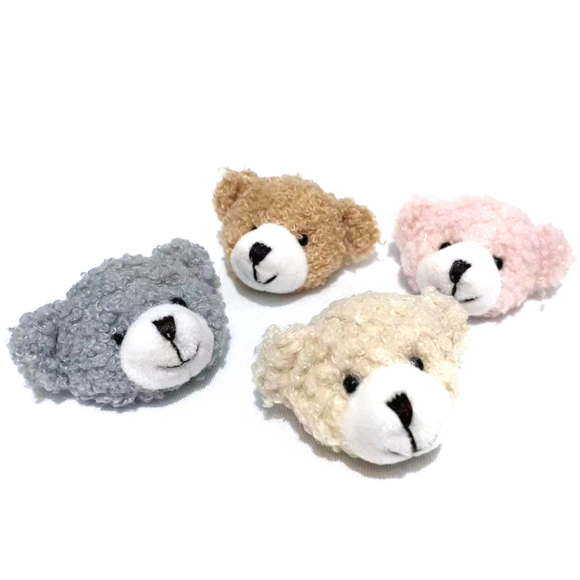 泰迪熊头挂件毛绒玩具包包挂饰小熊鞋头服装辅料装饰配件公仔批发