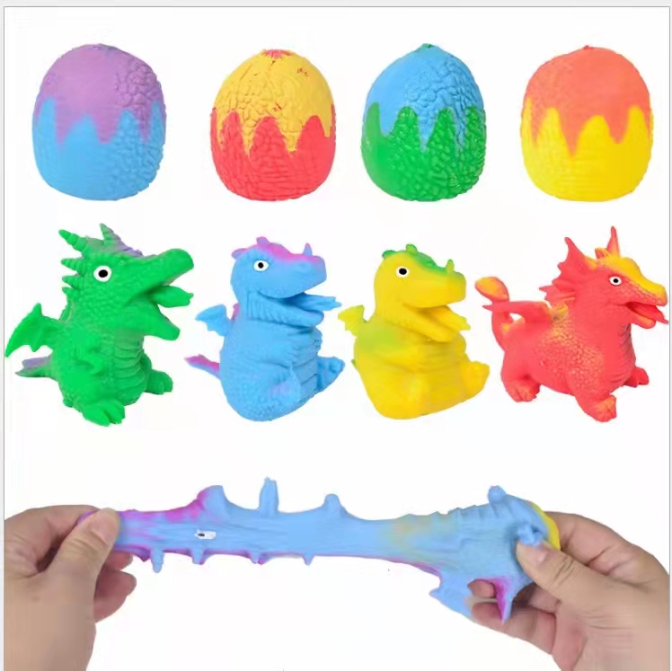 TPR创意新款卡通翻转萌宠恐龙蛋捏捏乐玩具解减压发泄批发厂家
