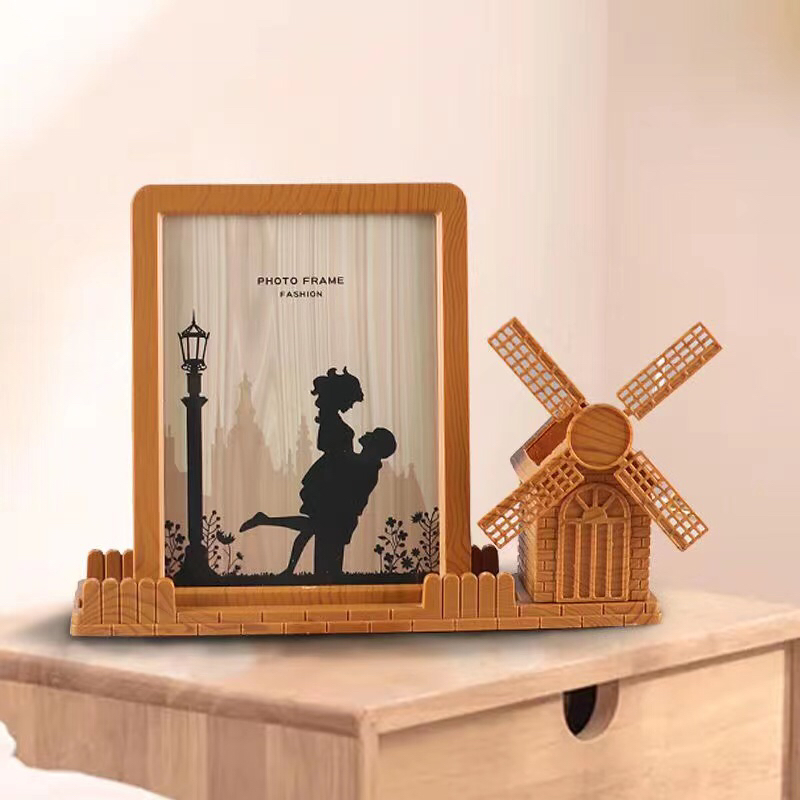 婚纱相框 影楼摆台 浩涛相框HT-1090A/1091A风车笔筒7寸（2色）