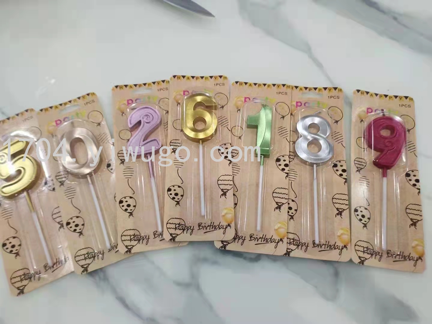 大号数字蜡烛0-9生日蜡烛 生日派对装饰甜品蜡烛
