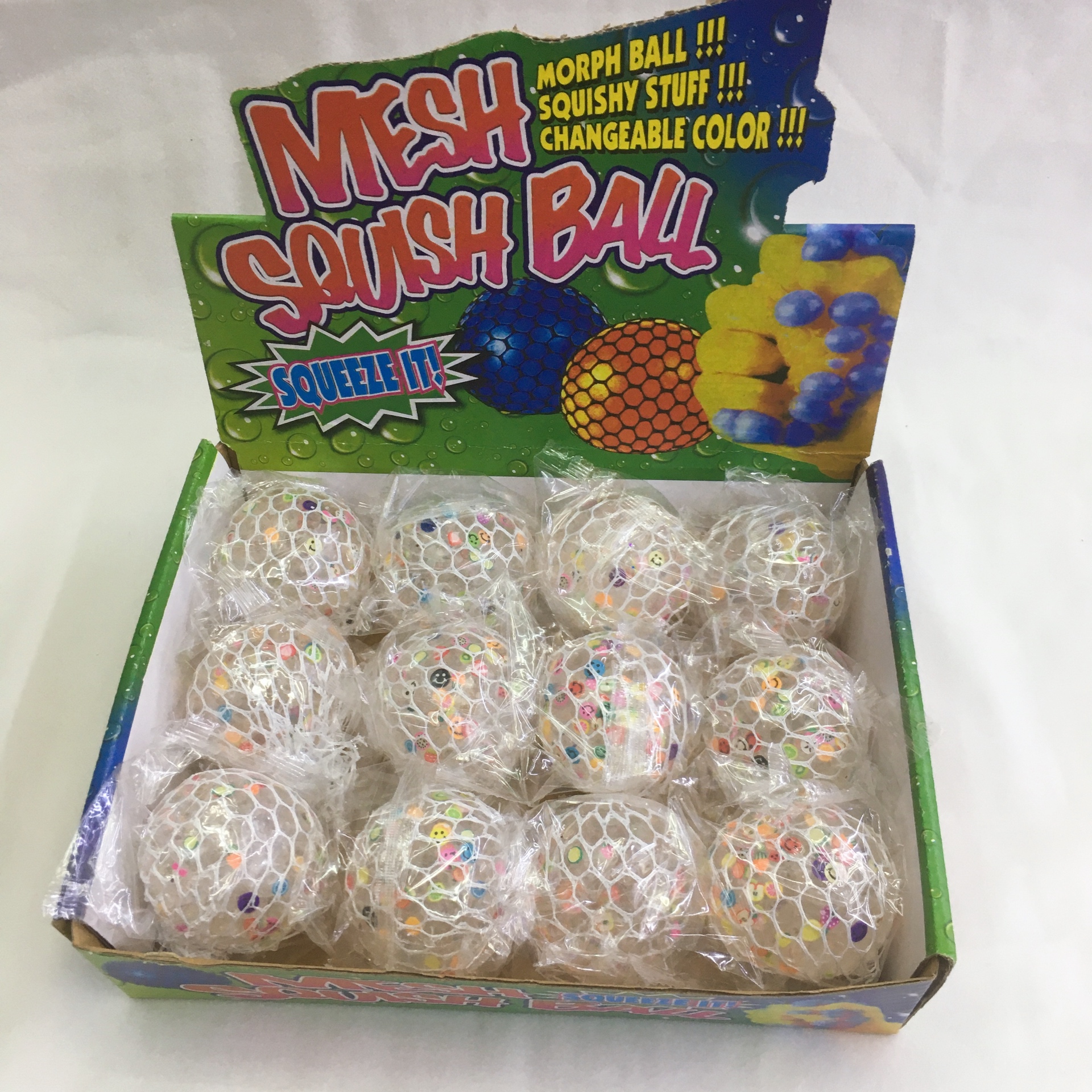 创意发泄球减压葡萄球捏捏乐新款水果片水晶水球亮片葡萄球水球