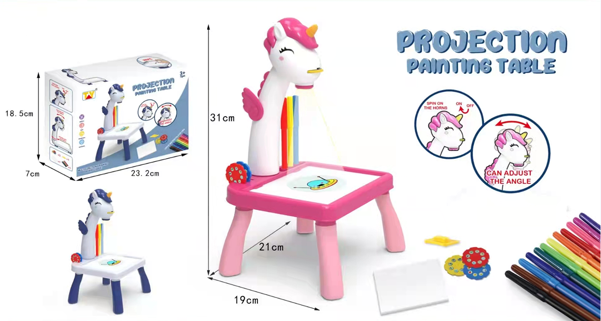 儿童益智早教投影积木学习大桌带投影