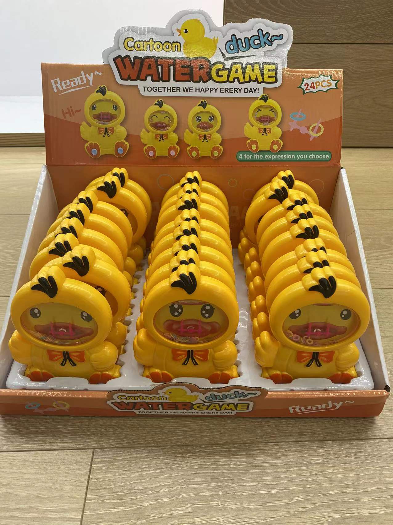 元气鸭鸭造型儿童玩具套圈水机