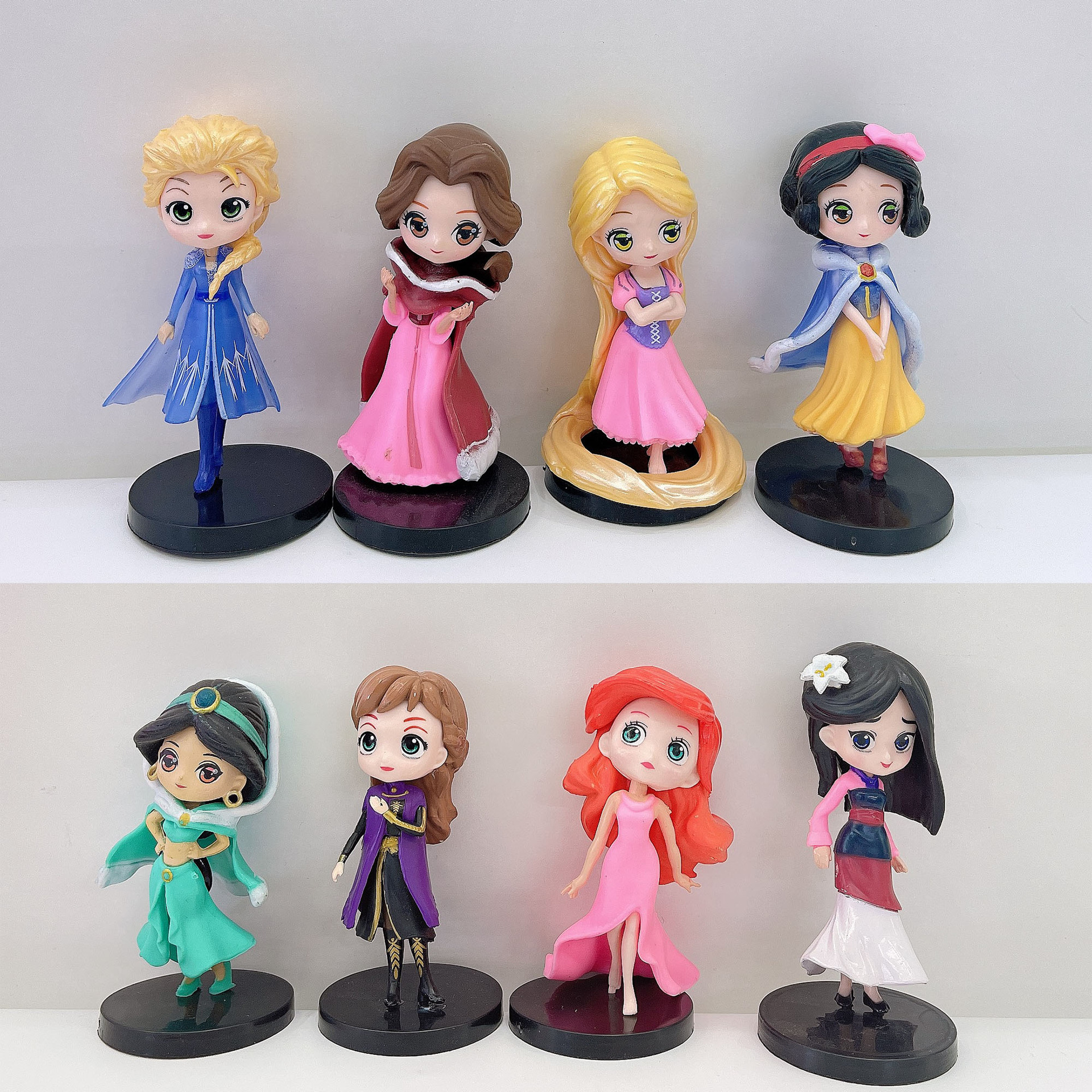 8款长发公主袋装蛋糕烘焙摆件 美少女扭蛋公仔模型玩偶手办礼品